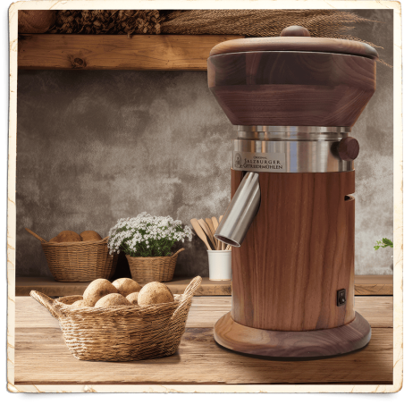 Macina cereali di Salisburgo con mole in granito
